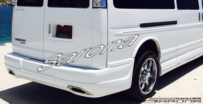 Custom GMC Savana Van  All Styles Rear Bumper (1996 - 2026) - $650.00 (Part #GM-018-RB)